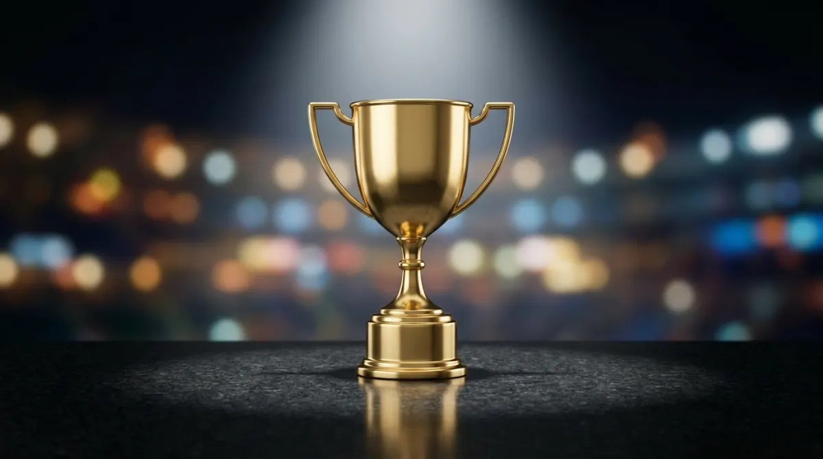 Tournament bracket maker — gold championship trophy